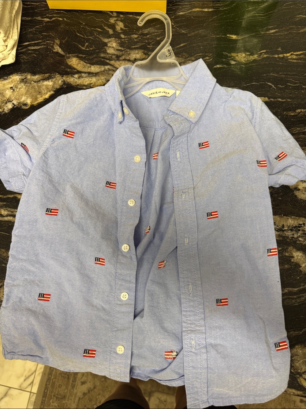 Janie and Jack USA Flag shirt